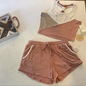 2 Piece Crop Loungewear Set